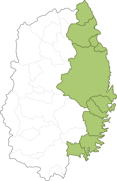 東日本大震災 岩手県の地図